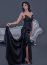 Load image into Gallery viewer, Sue Sccop Evening Gown - Black
